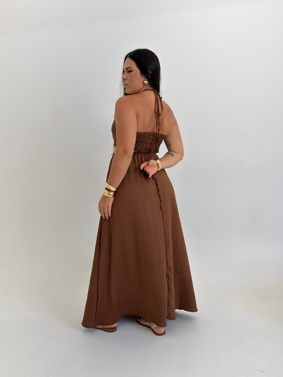 Vestido Andreza - Marrom