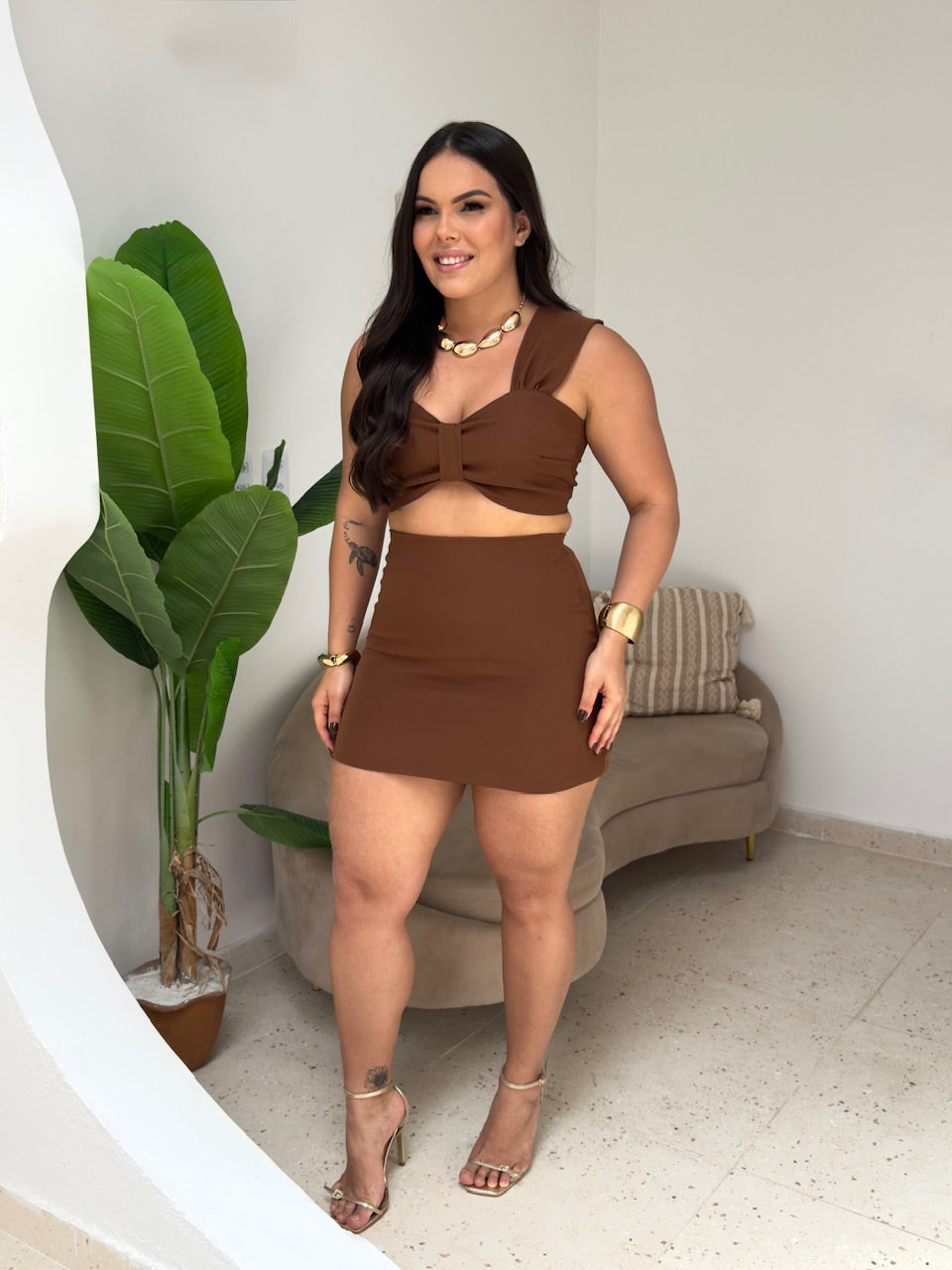 Conjunto Bella - Marrom