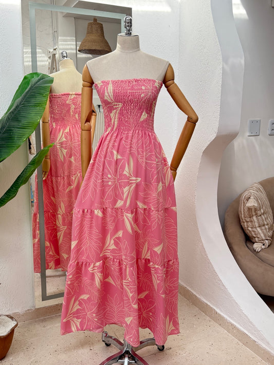 Vestido Isis - Floral rosa