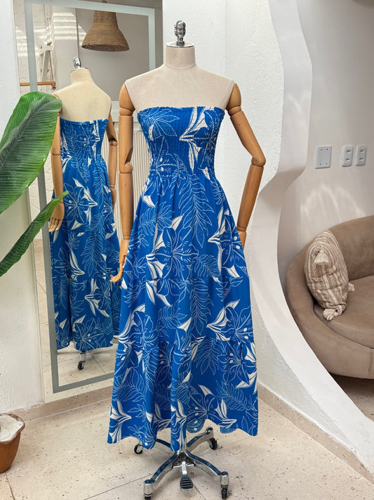 Vestido Isis - Floral azul