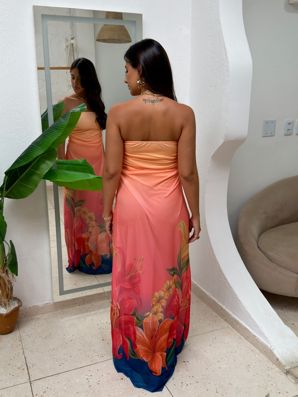 Vestido Valéria - Laranja