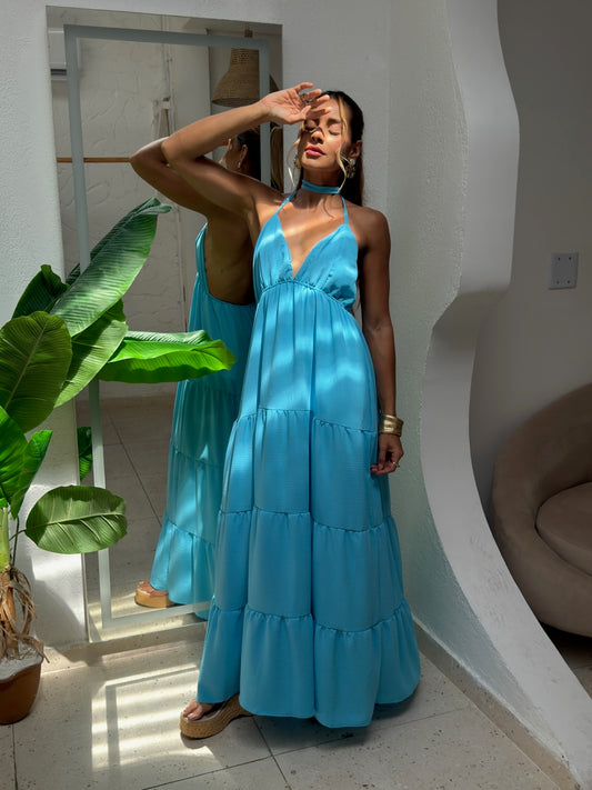 Vestido Sulamita - Azul