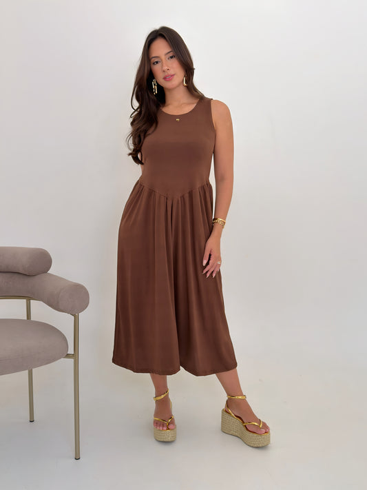 Vestido Bruna - Marrom