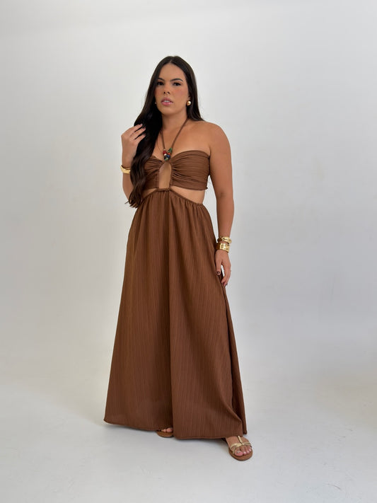 Vestido Andreza - Marrom