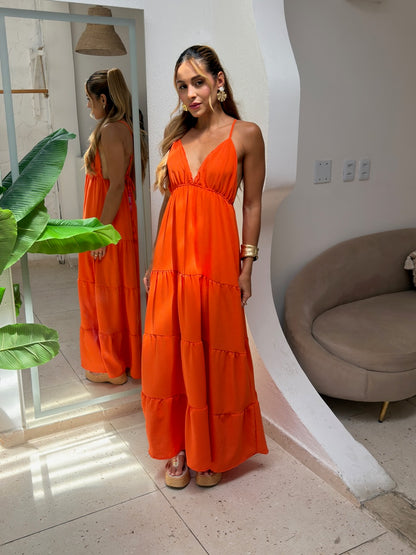 Vestido Sulamita - Laranja