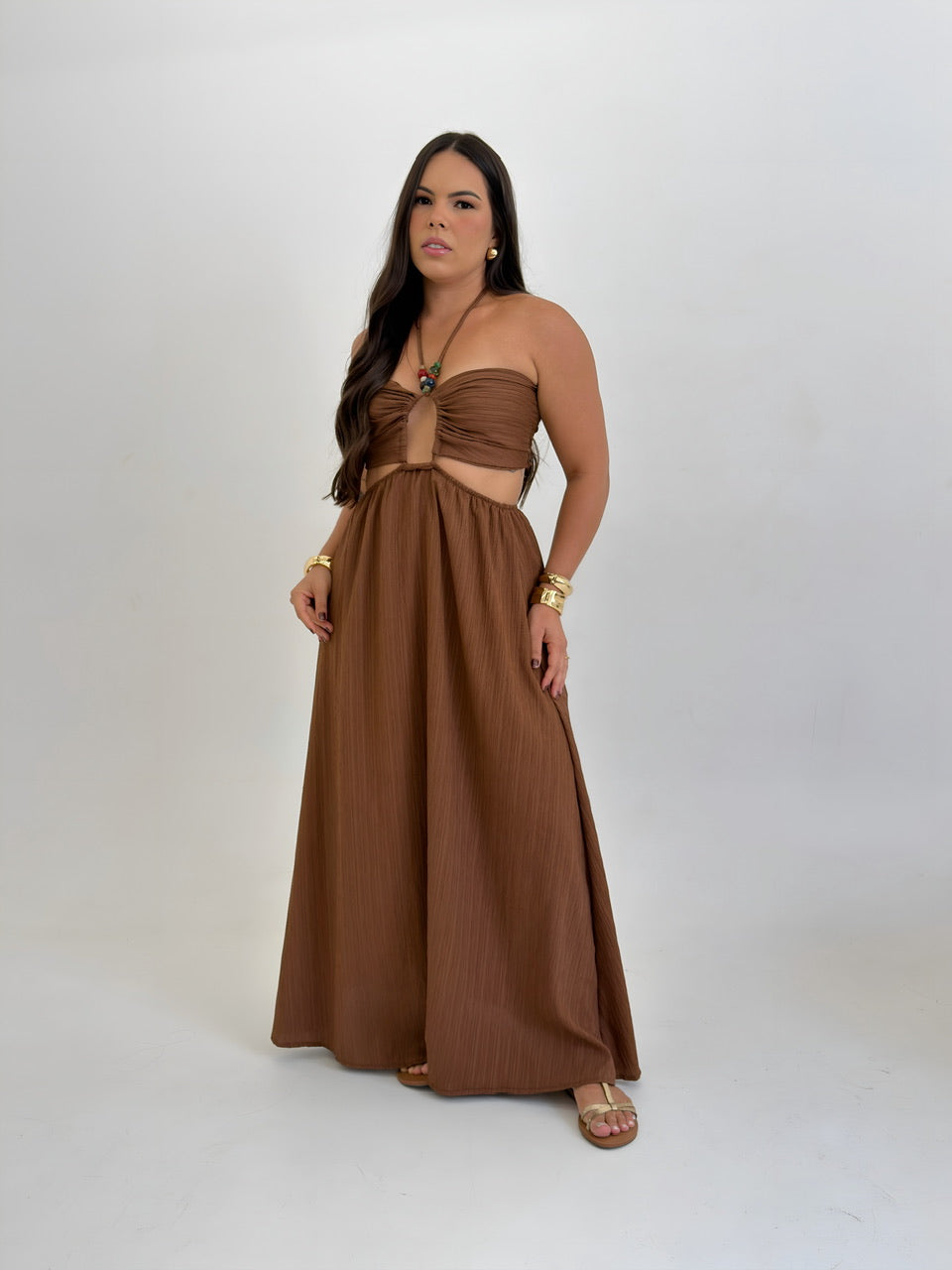 Vestido Andreza - Marrom