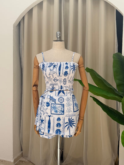 Short Saia Mia - Praia azul