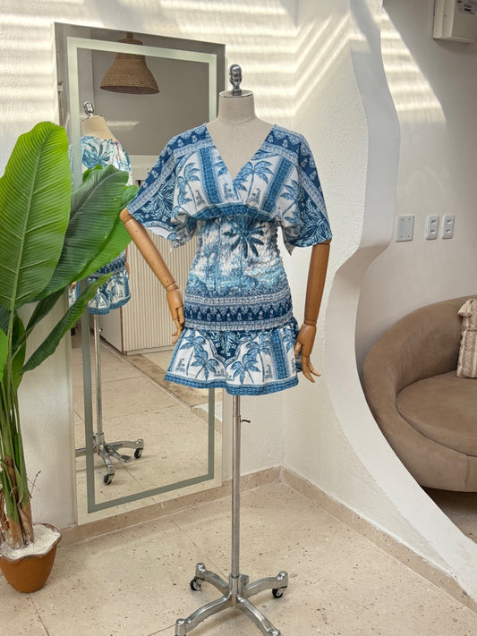 Vestido Viviane - Praia azul