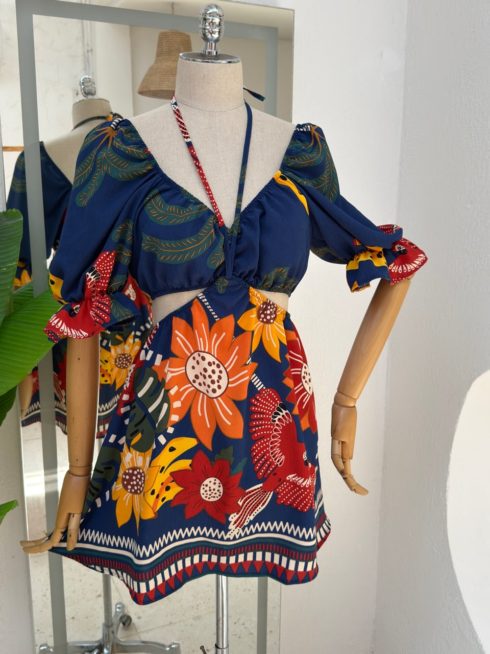 Vestido Agatha - Floral azul