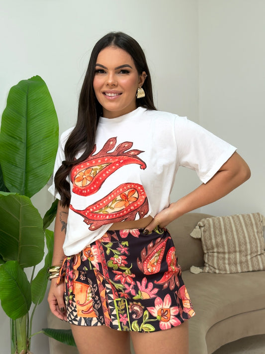 Short Saia Mia - Floral mistico