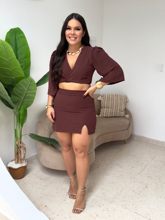 Conjunto Karine - Marrom