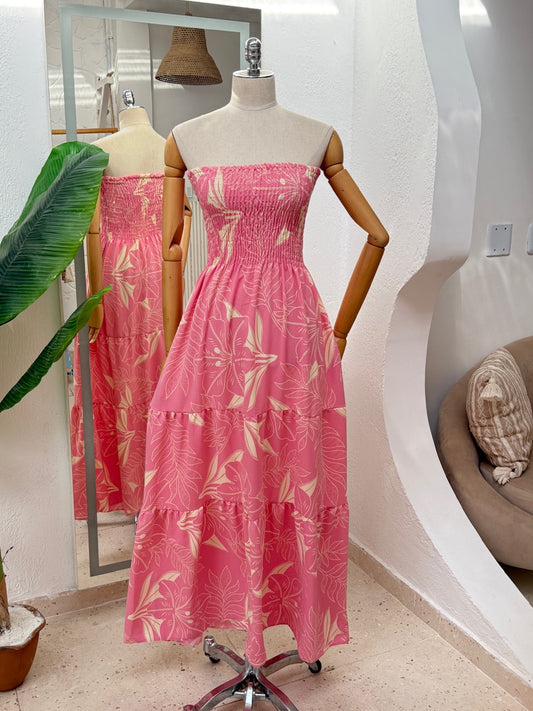 Vestido Isis - Floral rosa