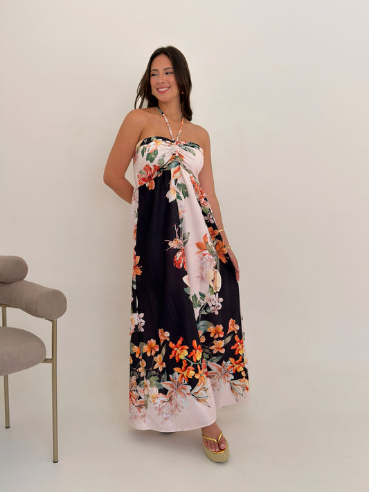 Vestido Claudia - Floral do mar