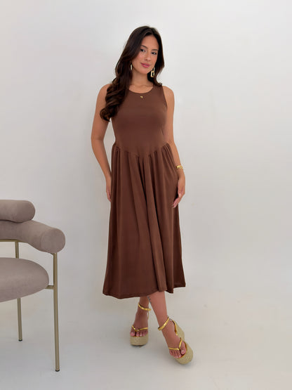 Vestido Bruna - Marrom