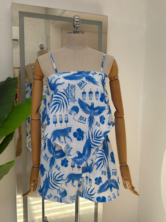 Short Social - Arara azul