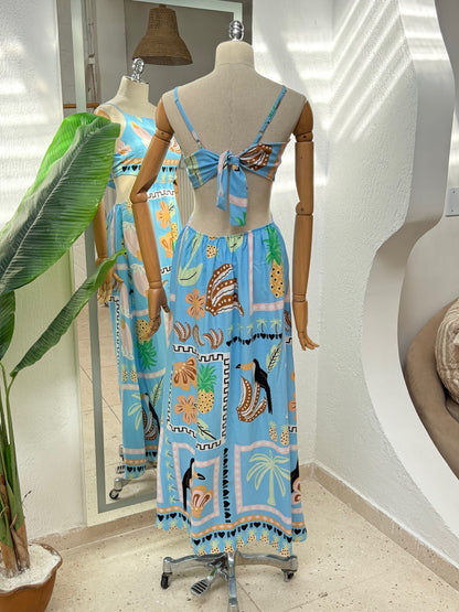 Vestido Targino - Azul