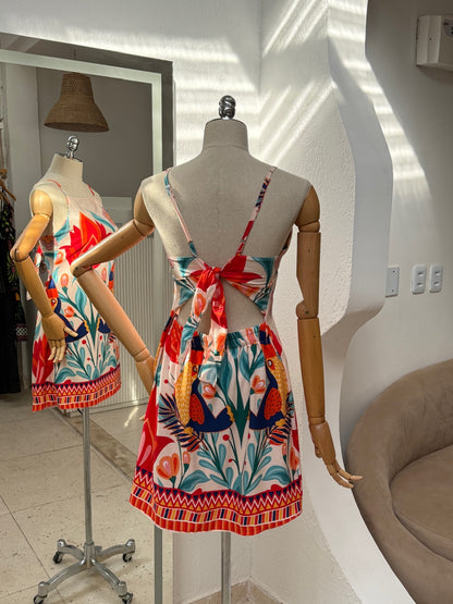 Vestido Juliana - Barrado bege