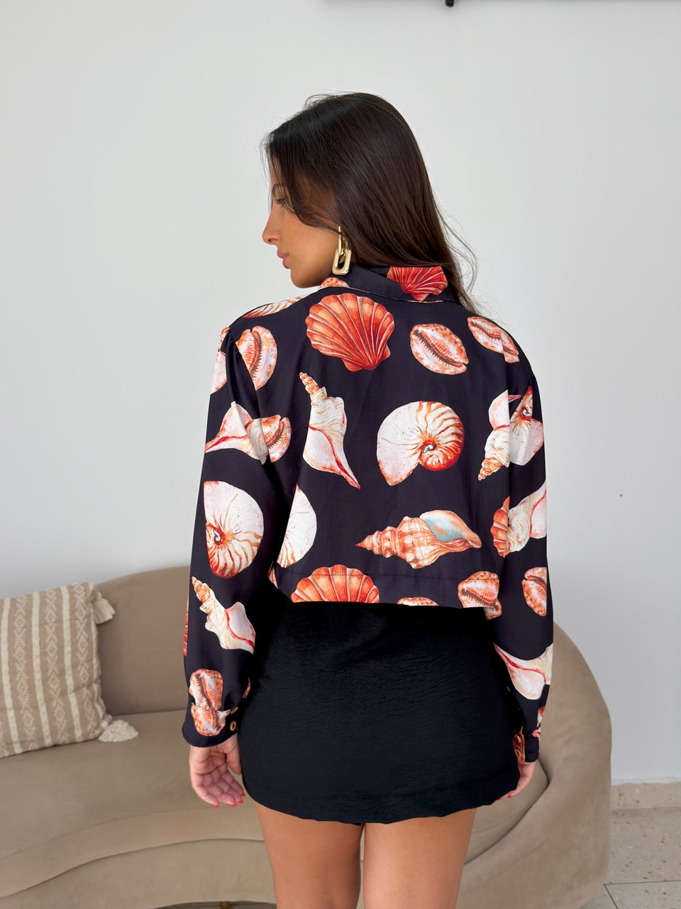 Camisa Cropped Emily - Conchas