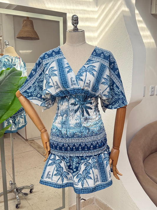 Vestido Viviane - Praia azul