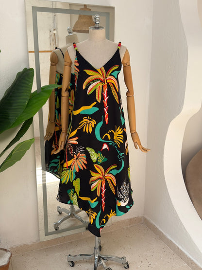Vestido Fernanda - Coqueiro preto