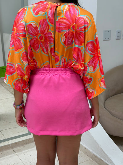 Short saia Shopia - Rosa