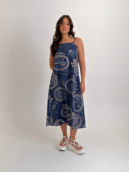 Vestido Rafaela - Azul marinho