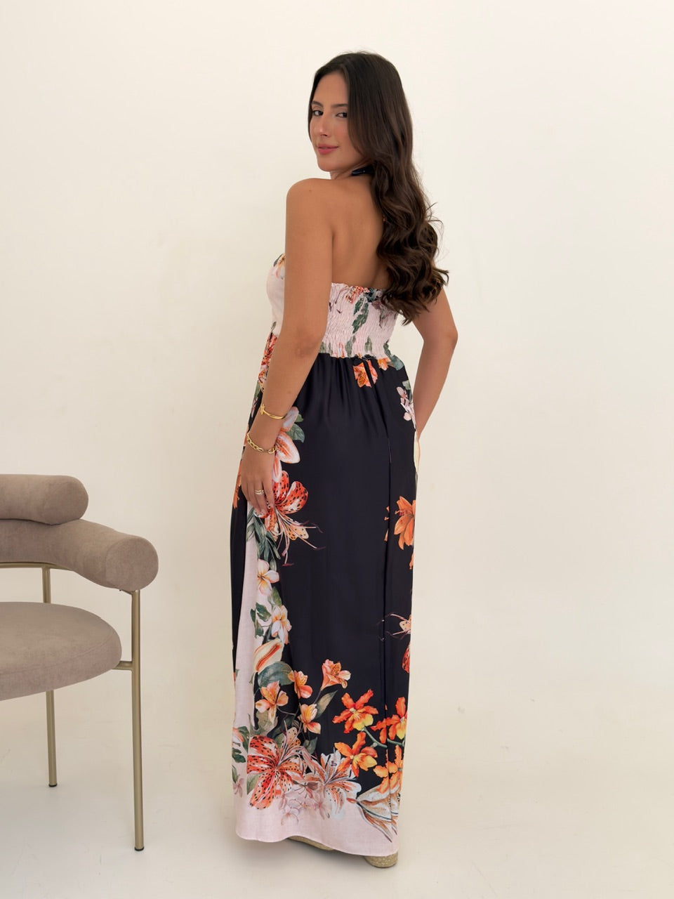 Vestido Claudia - Floral do mar