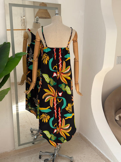 Vestido Fernanda - Coqueiro preto