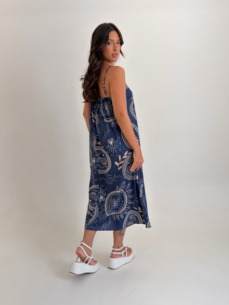 Vestido Rafaela - Azul marinho