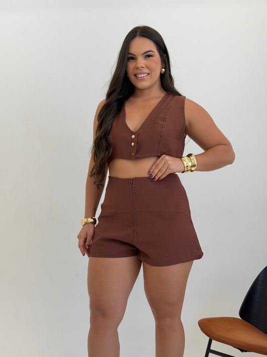 Conjunto Jordana - Marrom